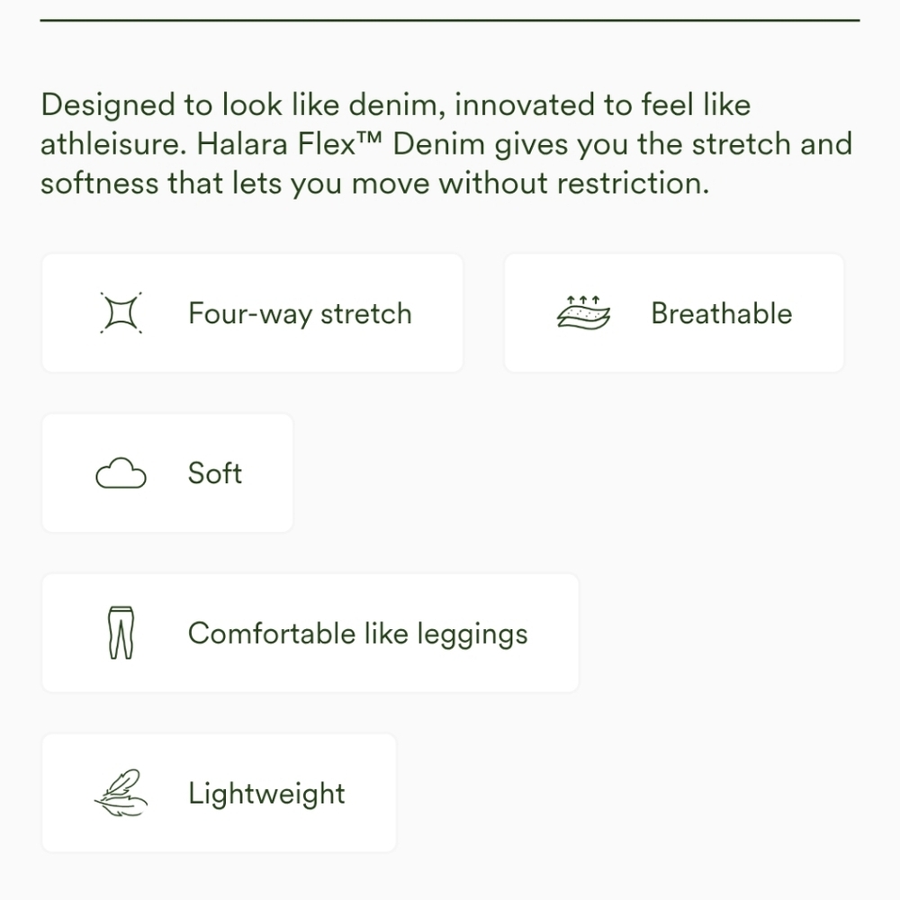 NWT Halara Flex High Waisted Pockets Stretchy Knit Denim Leggings Size XL - Picture 8 of 8